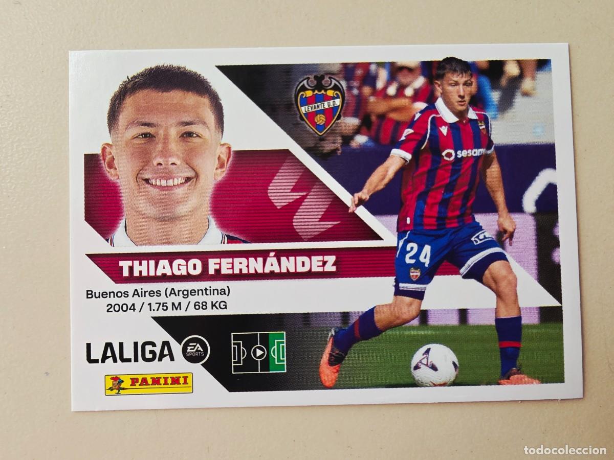 Cromos de f&uacute;tbol: 16 BIS Thiago Fern&aacute;ndez, Coloca, Levante UD, Panini Ediciones Liga Este 2026 2027 sin pegar