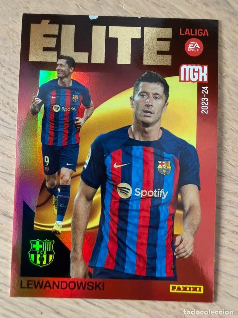 Cromos de Futebol: 9 LEWANDOWSKI ELITE BARCELONA 23 24 2023 2024 LIGA EA SPORT PANINI MEGACRACKS MGK CARD