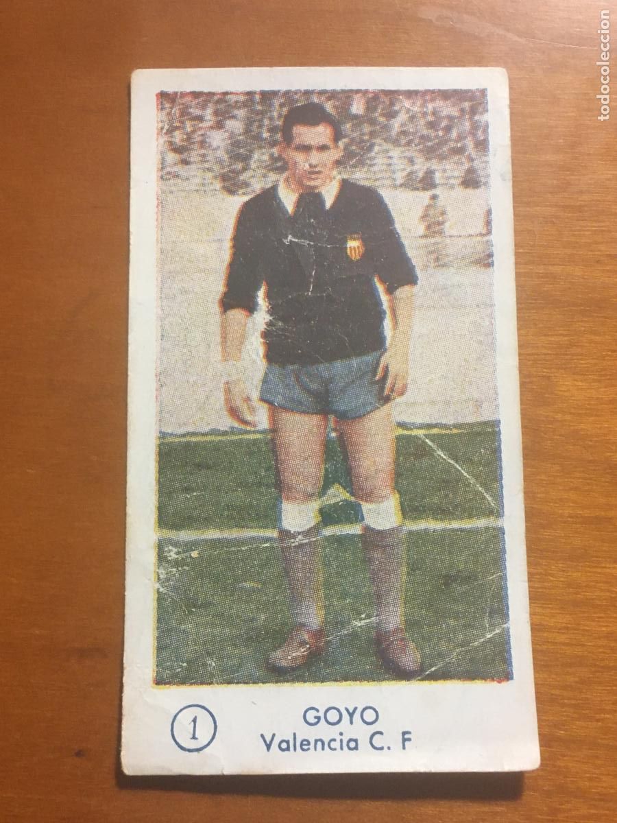 Cromos de f&uacute;tbol: goyo valencia cromo campeonato futbol 1957 1958 graficas bachende nunca pegado