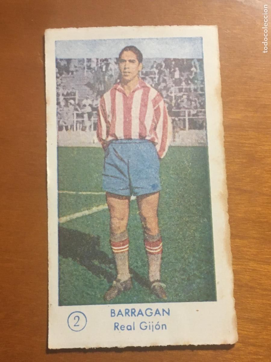Cromos de f&uacute;tbol: barragan sporting gijon cromo campeonato futbol 1957 1958 graficas bachende nunca pegado