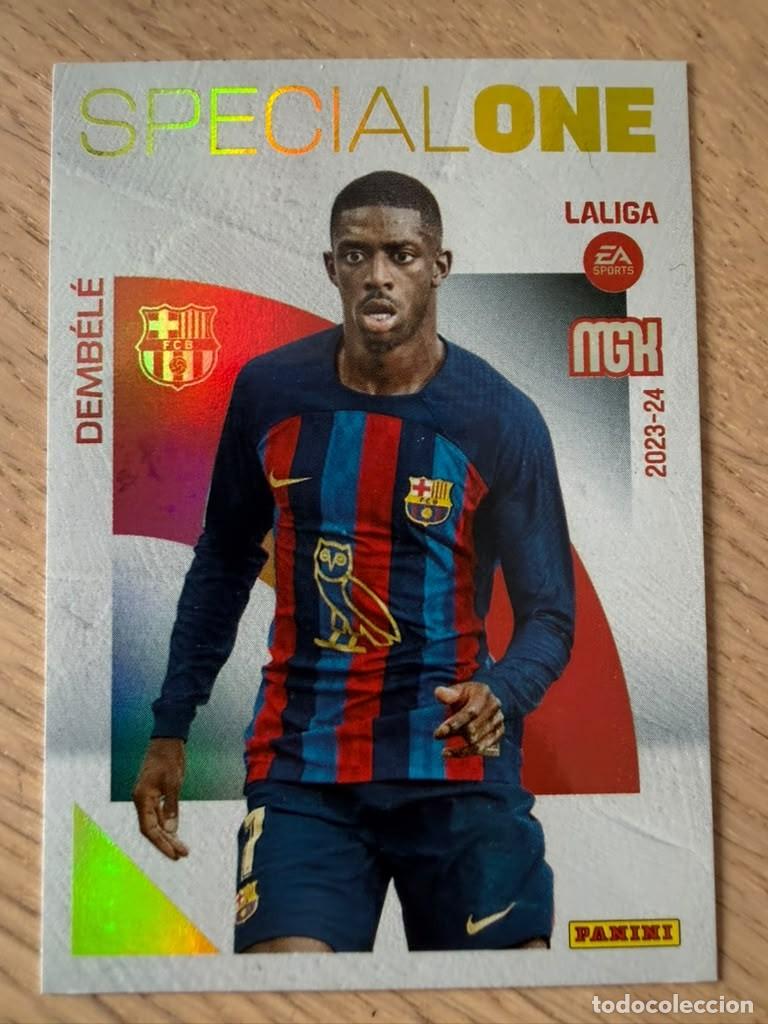 Fu&szlig;ball-Sticker: 390 DEMBELE SPECIAL ONE BARCELONA 23 24 2023 2024 LIGA EA SPORT PANINI MEGACRAKS MGK CARD