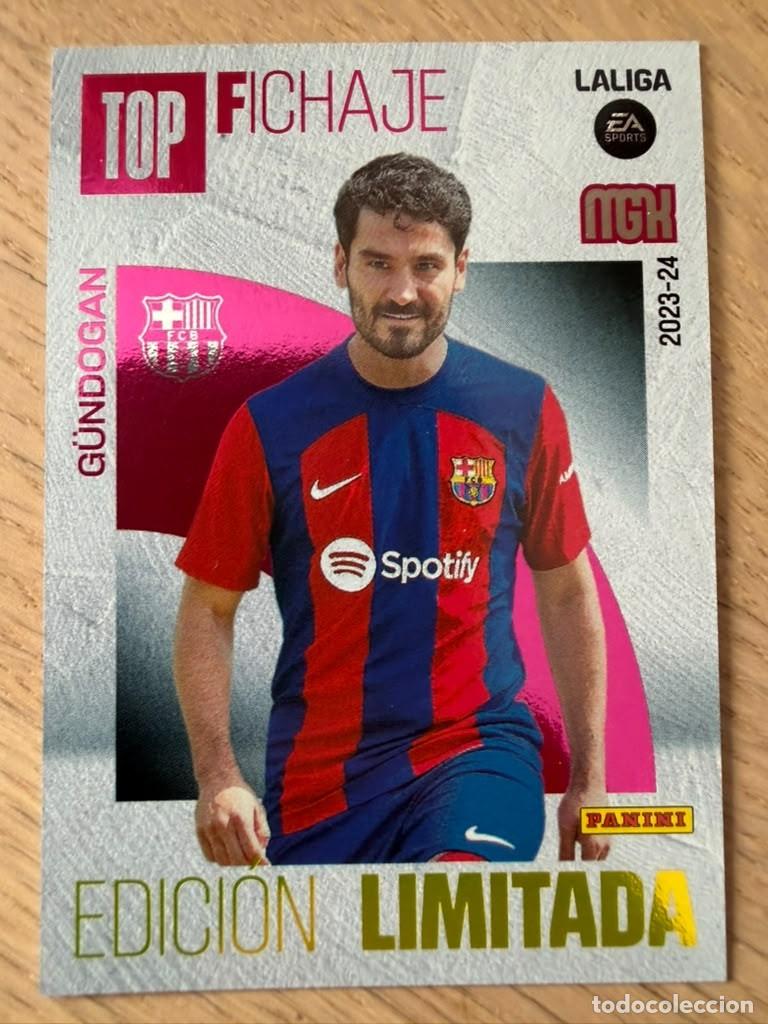 Fu&szlig;ball-Sticker: GUNDOGAN TOP FICHAJE LIMITADA BARCELONA 23 24 2023 2024 LIGA EA SPORT PANINI MEGACRACKS MGK CARD