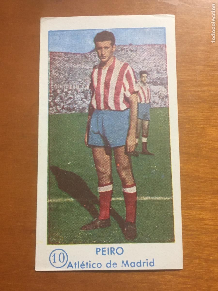Fu&szlig;ball-Sticker: peiro atletico madrid cromo campeonato futbol 1957 1958 graficas bachende nunca pegado