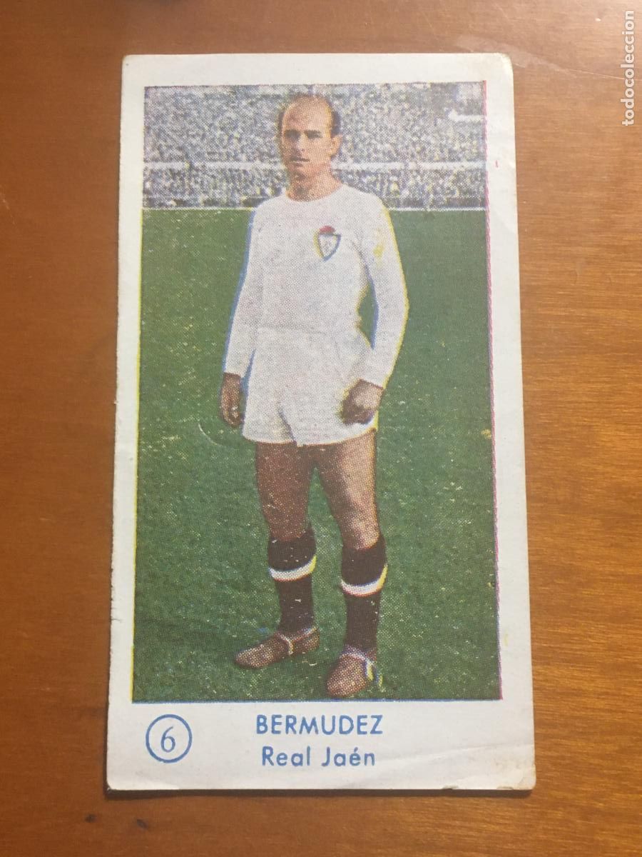 Cromos de f&uacute;tbol: bermudez real jaen cromo campeonato futbol 1957 1958 graficas bachende nunca pegado