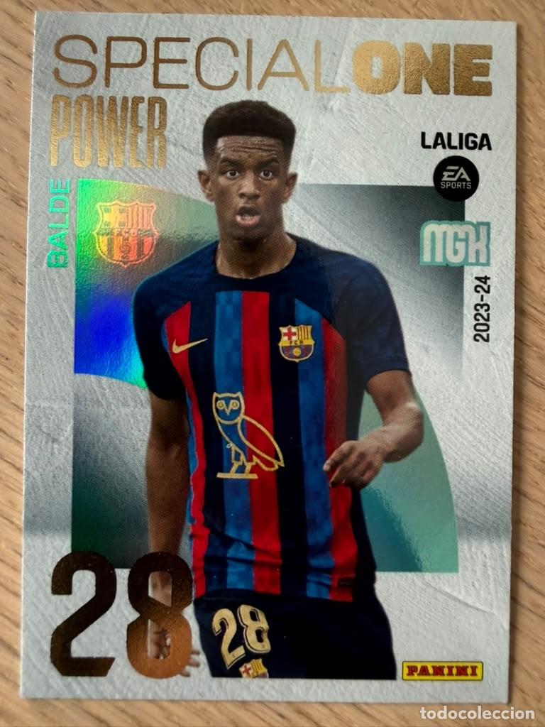 Cromos de Futebol: P385 P 385 BALDE SPECIAL ONE POWER BARCELONA 23 24 2023 2024 LIGA EA SPORT PANINI MEGACRACKS MGK