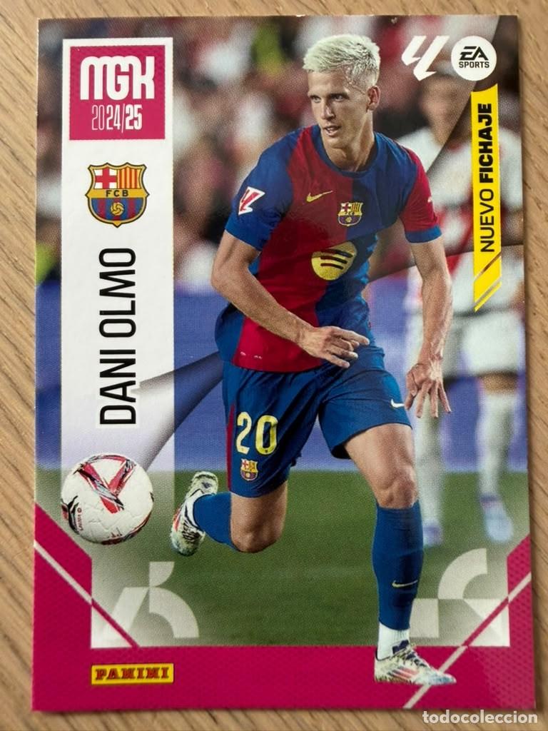 Cromos de f&uacute;tbol: 495 DANI OLMO NUEVO FICHAJE BARCELONA 24 25 2024 2025 LIGA EA SPORT PANINI MEGACRAKS MGK CARD