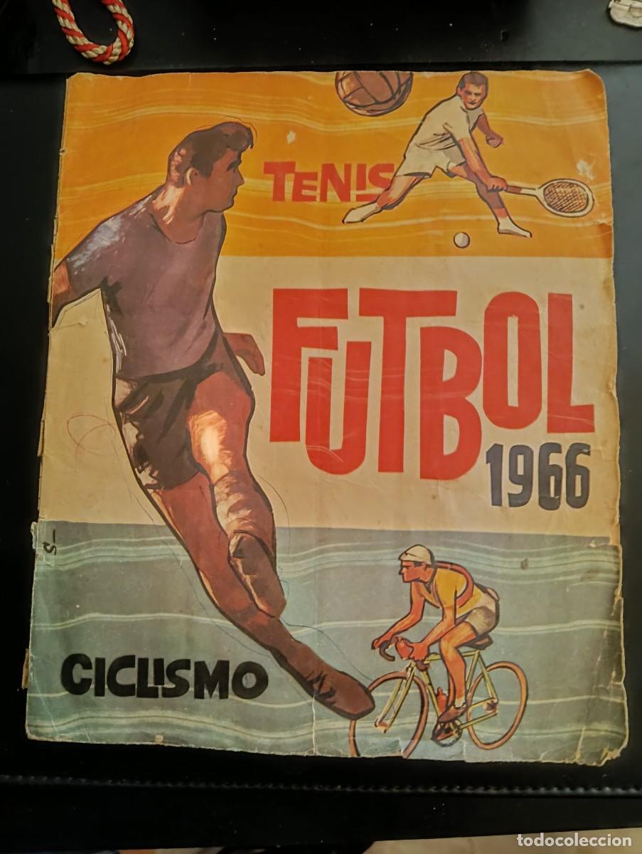 Cromos de f&uacute;tbol: ANTIGUO ALBUM EDITORIAL RUIZ ROMERO - TENIS, FUTBOL Y CICLISMO 1966