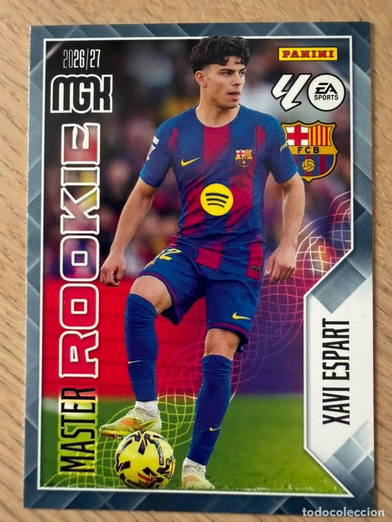 Cromos de f&uacute;tbol: 422 XAVI ESPART MASTER ROOKIE BARCELONA 26 27 2026 2027 LIGA EA SPORT PANINI MEGACRAKS MGK CARD