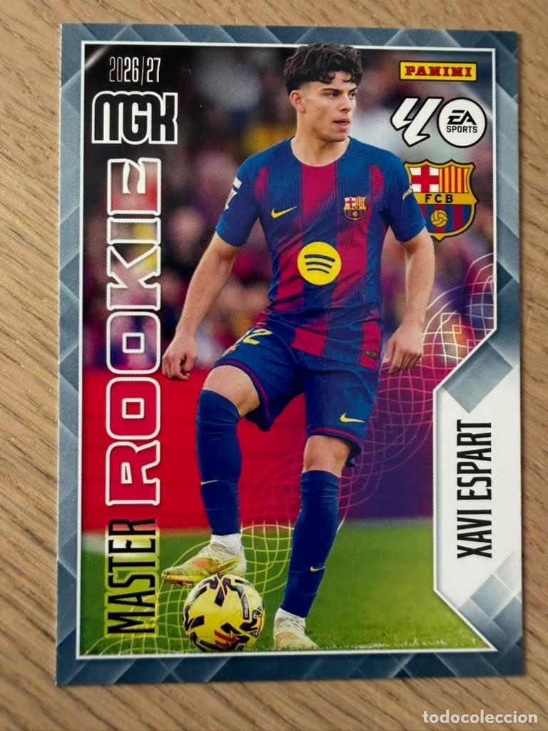 Cromos de f&uacute;tbol: 422 XAVI ESPART MASTER ROOKIE BARCELONA 26 27 2026 2027 LIGA EA SPORT PANINI MEGACRAKS MGK CARD