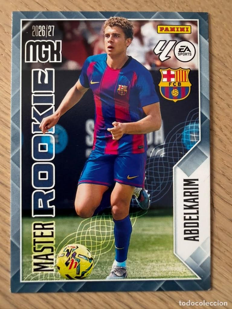 Cromos de f&uacute;tbol: 406 ABDELKARIM MASTER ROOKIE BARCELONA 26 27 2026 2027 LIGA EA SPORT PANINI MEGACRAKS MGK CARD