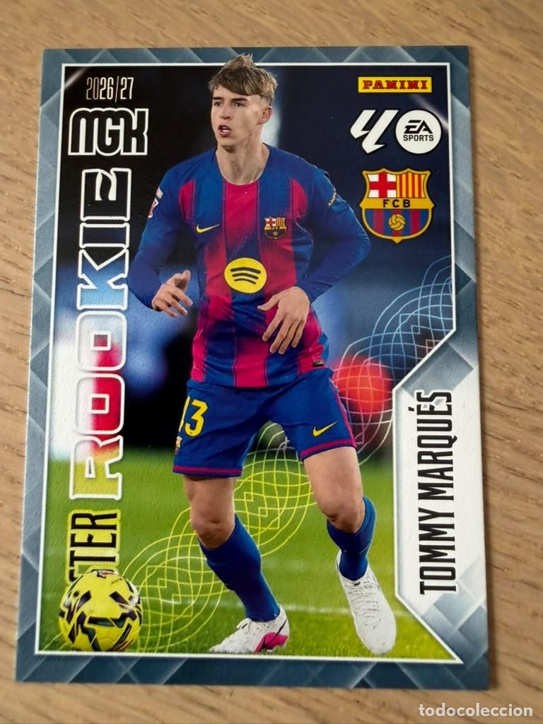 Cromos de f&uacute;tbol: 420 TOMMY MARQUES MASTER ROOKIE BARCELONA 26 27 2026 2027 LIGA EA SPORT PANINI MEGACRAKS MGK CARD