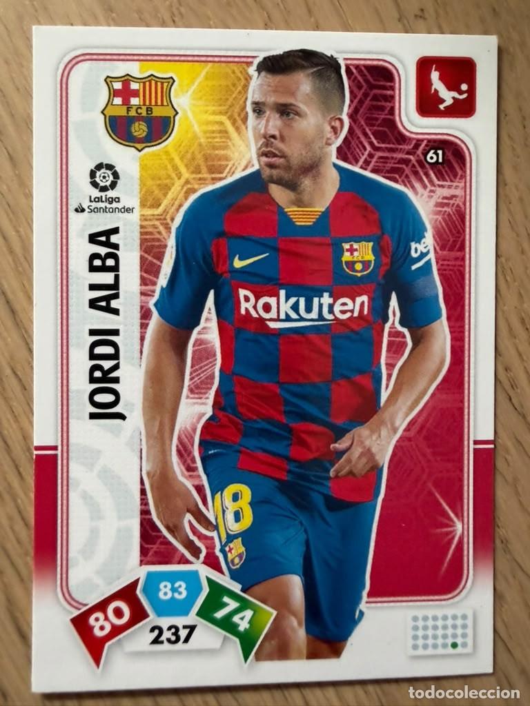 Cromos de f&uacute;tbol: 61 JORDI ALBA BARCELONA 19 20 2019 2020 LIGA SANTANDER PANINI ADRENALYN XL CARD