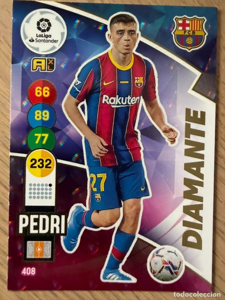 Cromos de f&uacute;tbol: 408 PEDRI DIAMANTE BARCELONA 20 21 2020 2021 LIGA SANTANDER PANINI ADRENALYN XL CARD