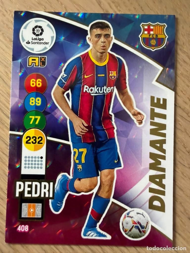 Cromos de f&uacute;tbol: 408 PEDRI DIAMANTE BARCELONA 20 21 2020 2021 LIGA SANTANDER PANINI ADRENALYN XL CARD