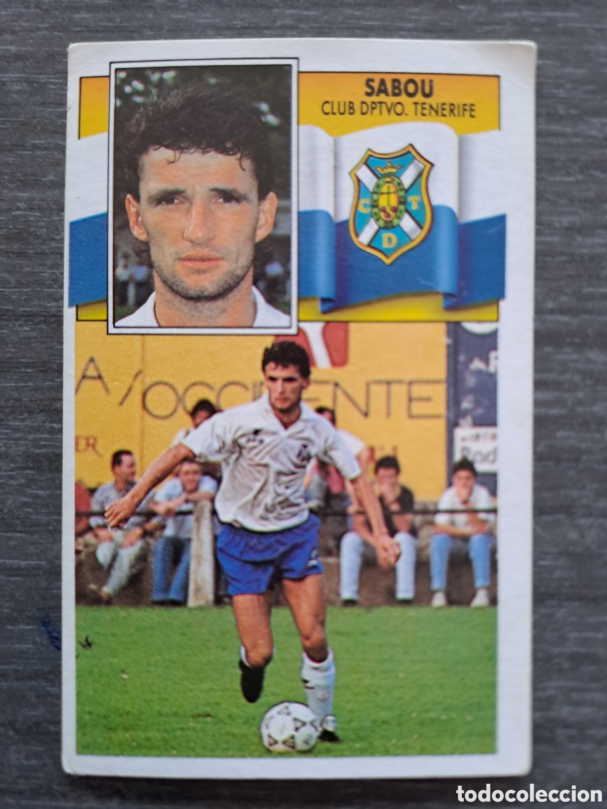 Cromos de f&uacute;tbol: LIGA ESTE 90-91 &mdash; SABOU &mdash; TENERIFE &mdash; COLOCA Cromo original de Sabou, jugador del CD Tenerife