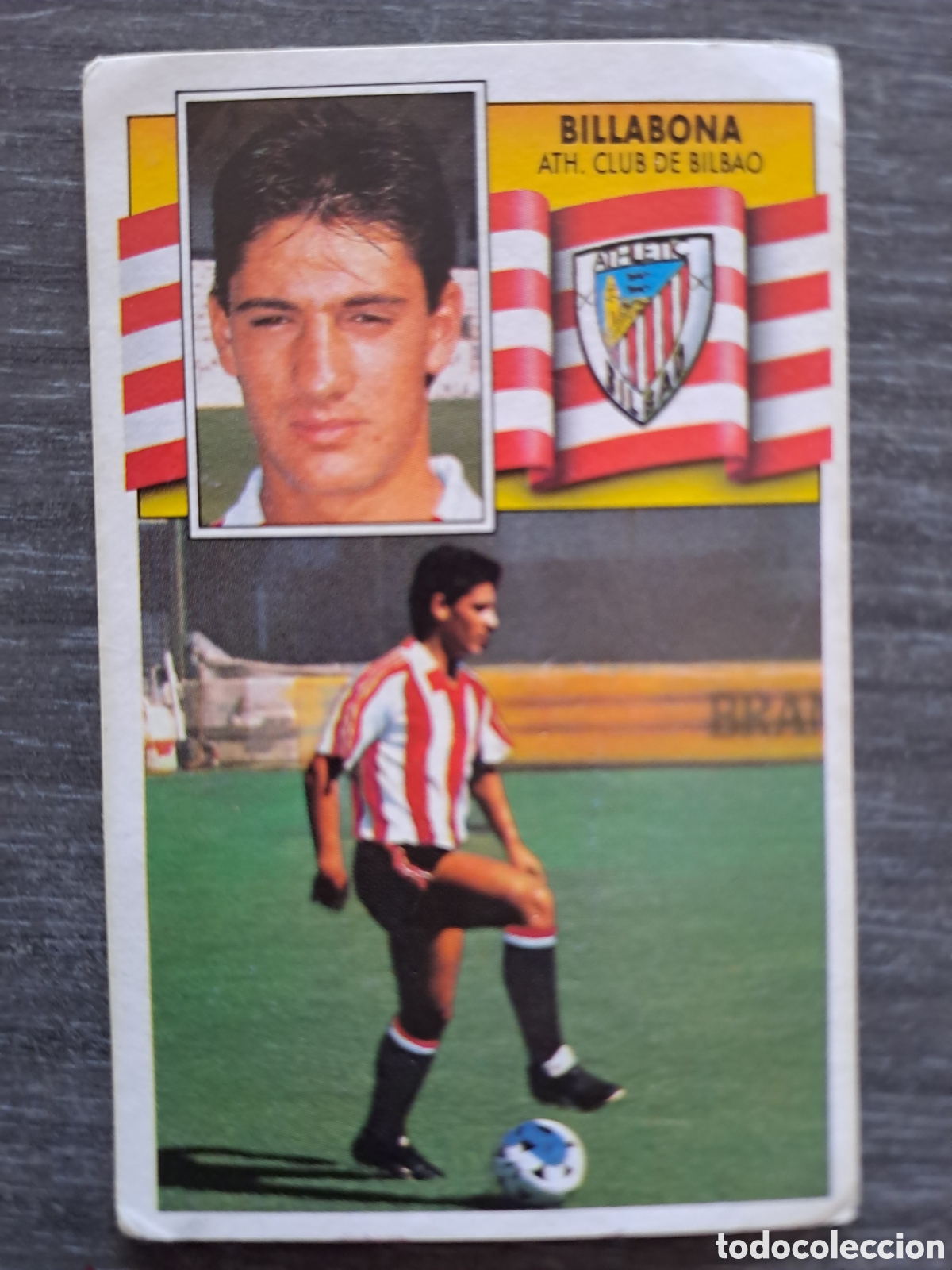 Cromos de f&uacute;tbol: LIGA ESTE 90-91 &mdash; VILLABONA &mdash; ATHLETIC BILBAO &mdash; FICHAJE N&ordm; 1 Cromo original de Billabona, jugador d