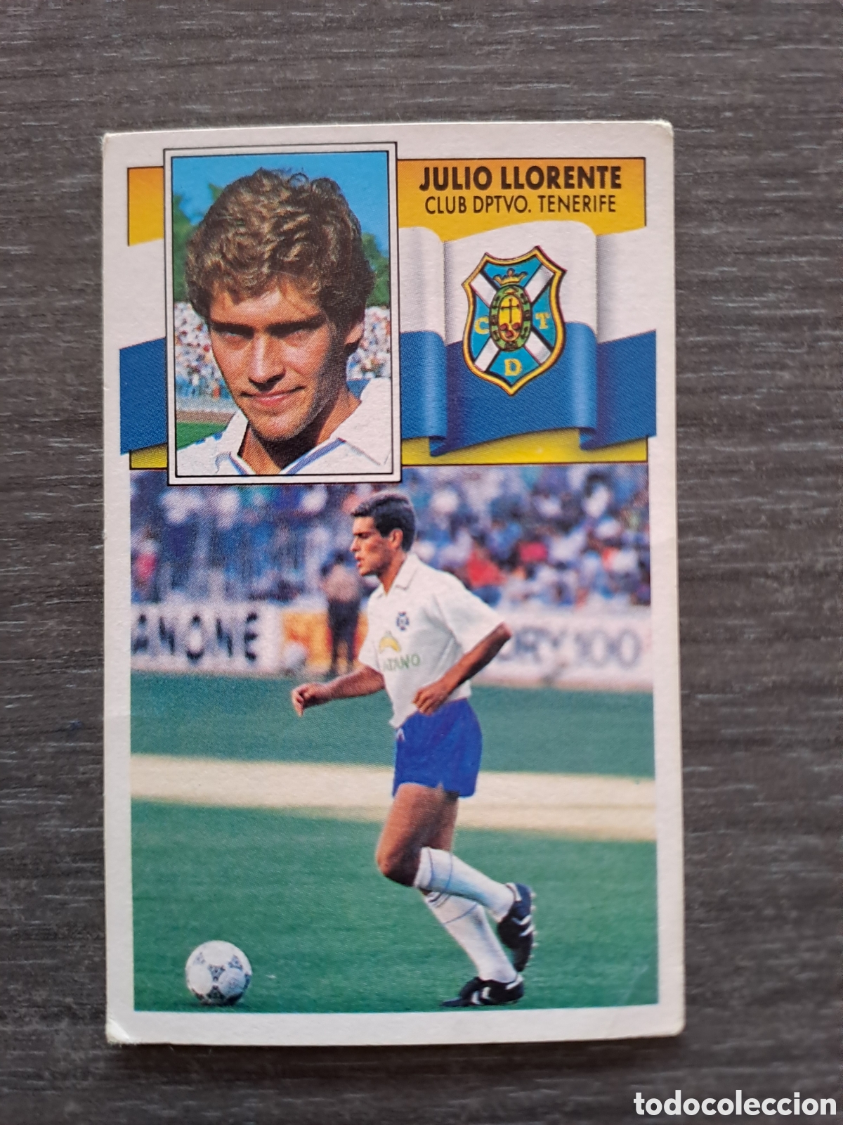 Cromos de f&uacute;tbol: LIGA ESTE 90-91 &mdash; JULIO LLORENTE &mdash; TENERIFE &mdash; FICHAJE N&ordm; 13 Cromo original de Julio Llorente