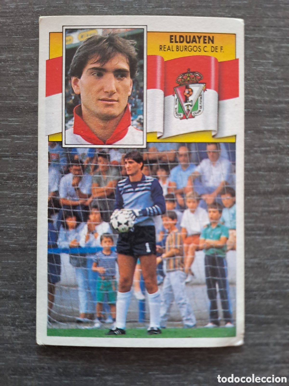 Cromos de f&uacute;tbol: LIGA ESTE 90-91 &mdash; ELDUAYEN &mdash; BURGOS &mdash; FICHAJE N&ordm; 2 Cromo original de Elduayen, jugador del Burgos