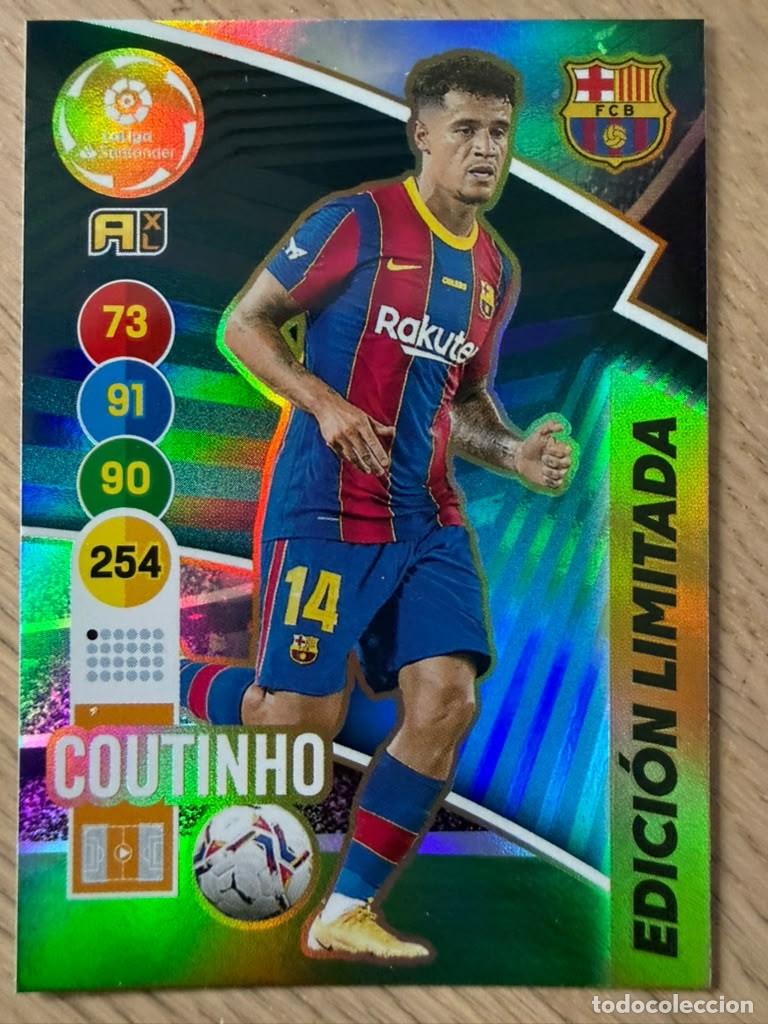 Cromos de f&uacute;tbol: COUTINHO EDICION LIMITADA BARCELONA 20 21 2020 2021 LIGA SANTANDER PANINI ADRENALYN XL CARD
