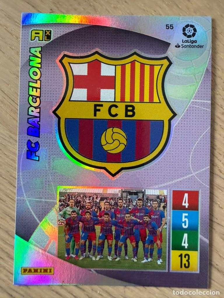 Football Stickers: 55 ESCUDO BARCELONA 21 22 2021 2022 LIGA SANTANDER PANINI ADRENALYN XL CARD