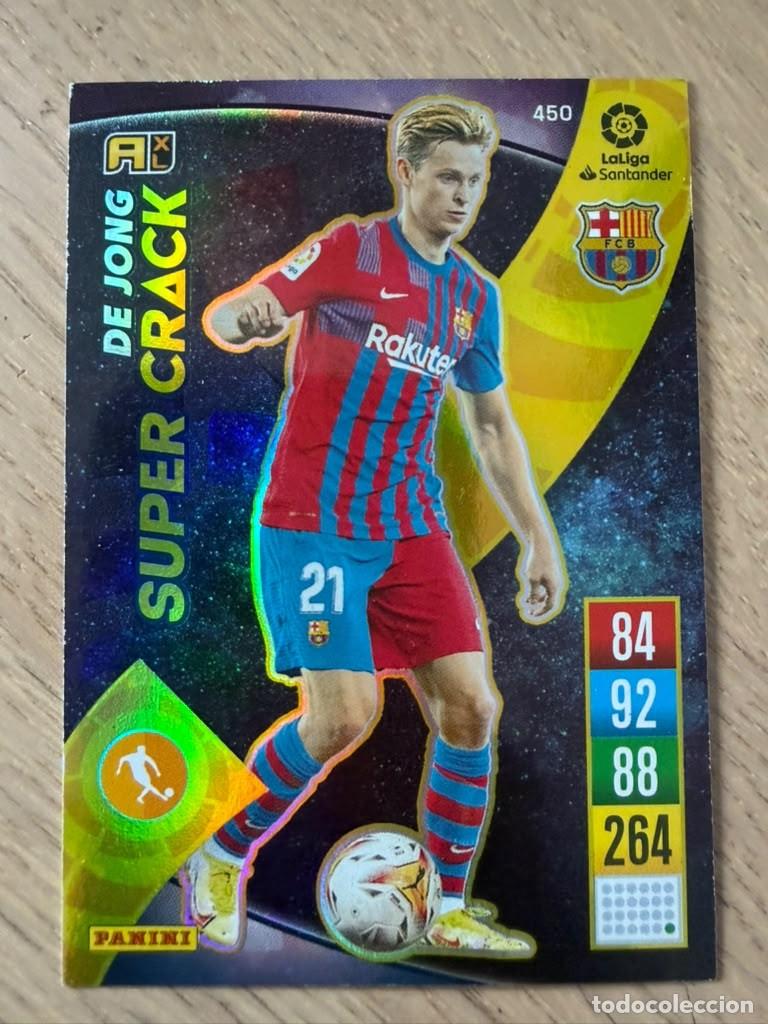 Cromos de f&uacute;tbol: 450 DE JONG SUPER CRACK BARCELONA 21 22 2021 2022 LIGA SANTANDER PANINI ADRENALYN XL CARD