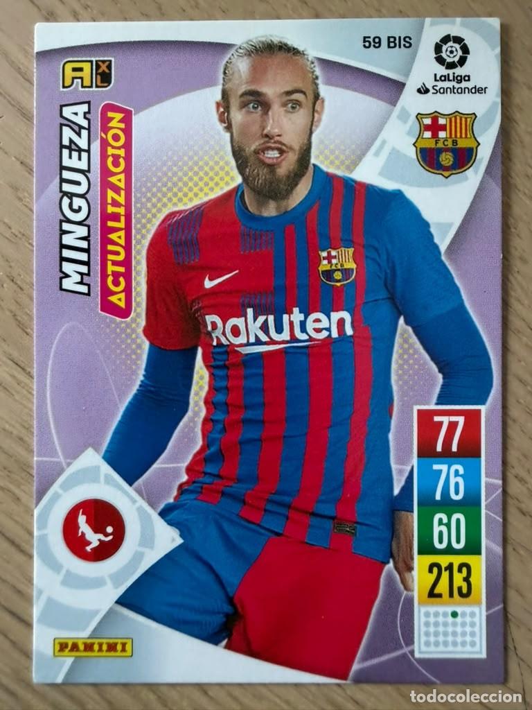 Cromos de f&uacute;tbol: 59 BIS MINGUEZA ACTUALIZACION BARCELONA 21 22 2021 2022 LIGA SANTANDER PANINI ADRENALYN XL CARD