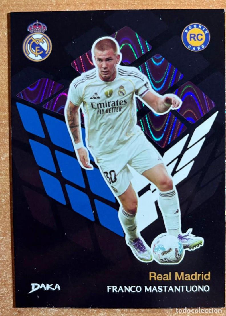 Football Stickers: DAKA 2025 FRANCO MASTANTUONO (REAL MADRID) ROOKIE CARD, NUMERADA /175