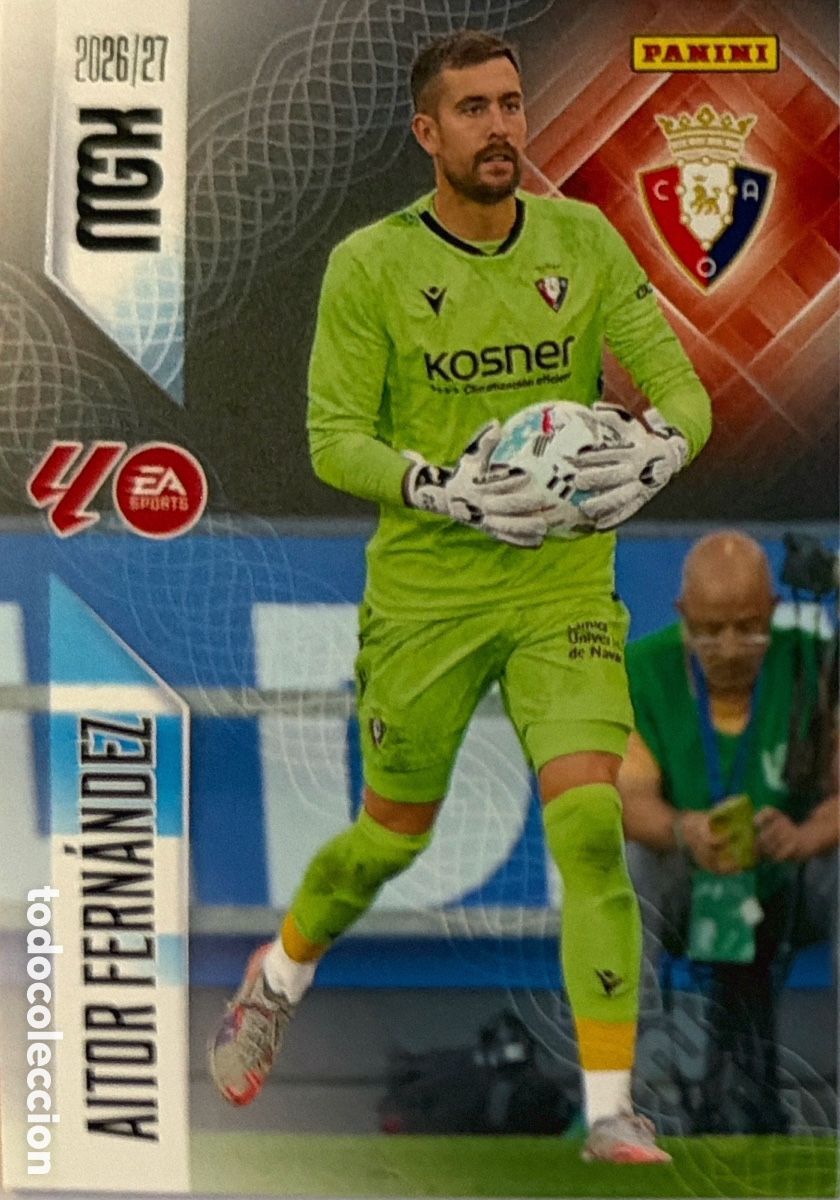 Football Stickers: 255 Aitor Fern&aacute;ndez (OSASUNA) - MEGACRACKS 2026/27 (PANINI)