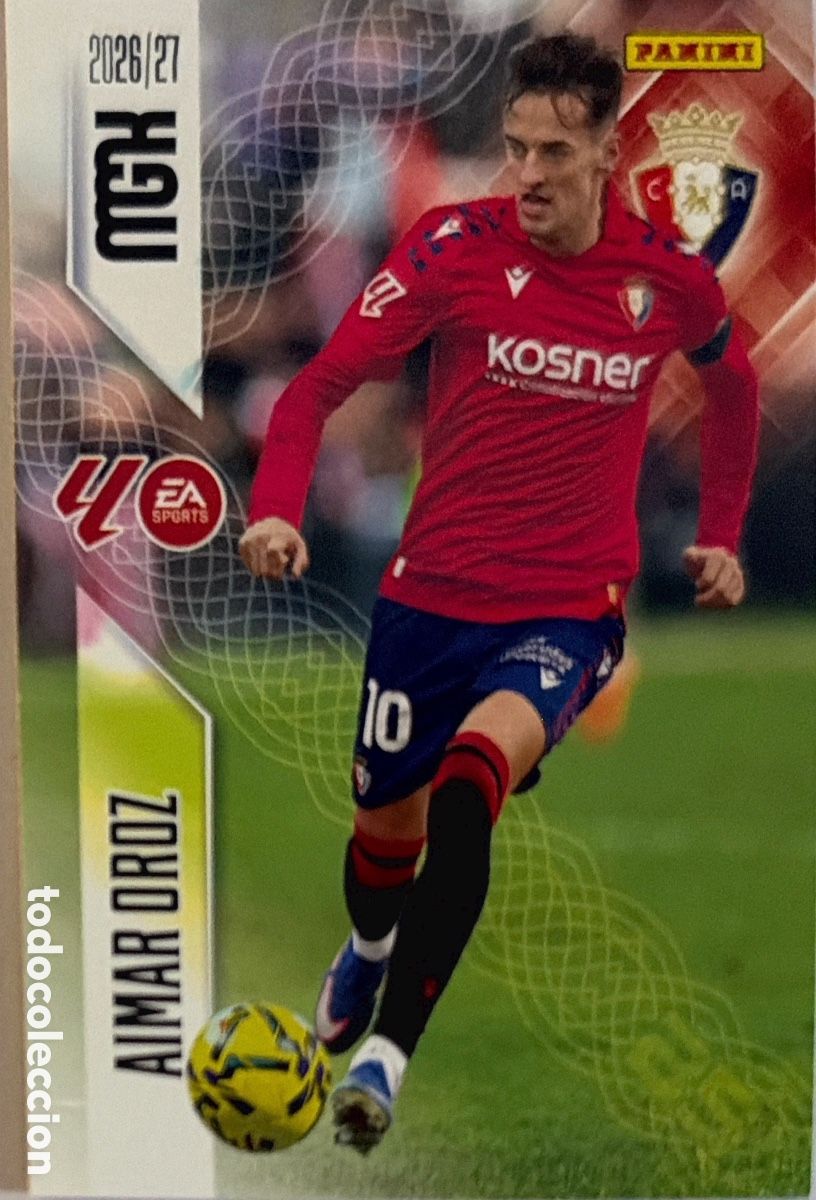 Football Stickers: 266 Aimar Oroz (OSASUNA) - MEGACRACKS 2026/27 (PANINI)