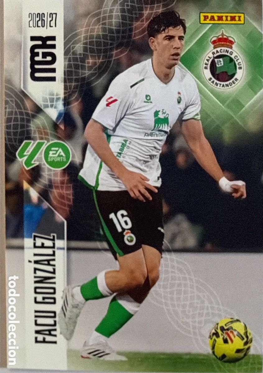 Football Stickers: 276 Facu Gonz&aacute;lez (RACING SANTANDER) - MEGACRACKS 2026/27 (PANINI)