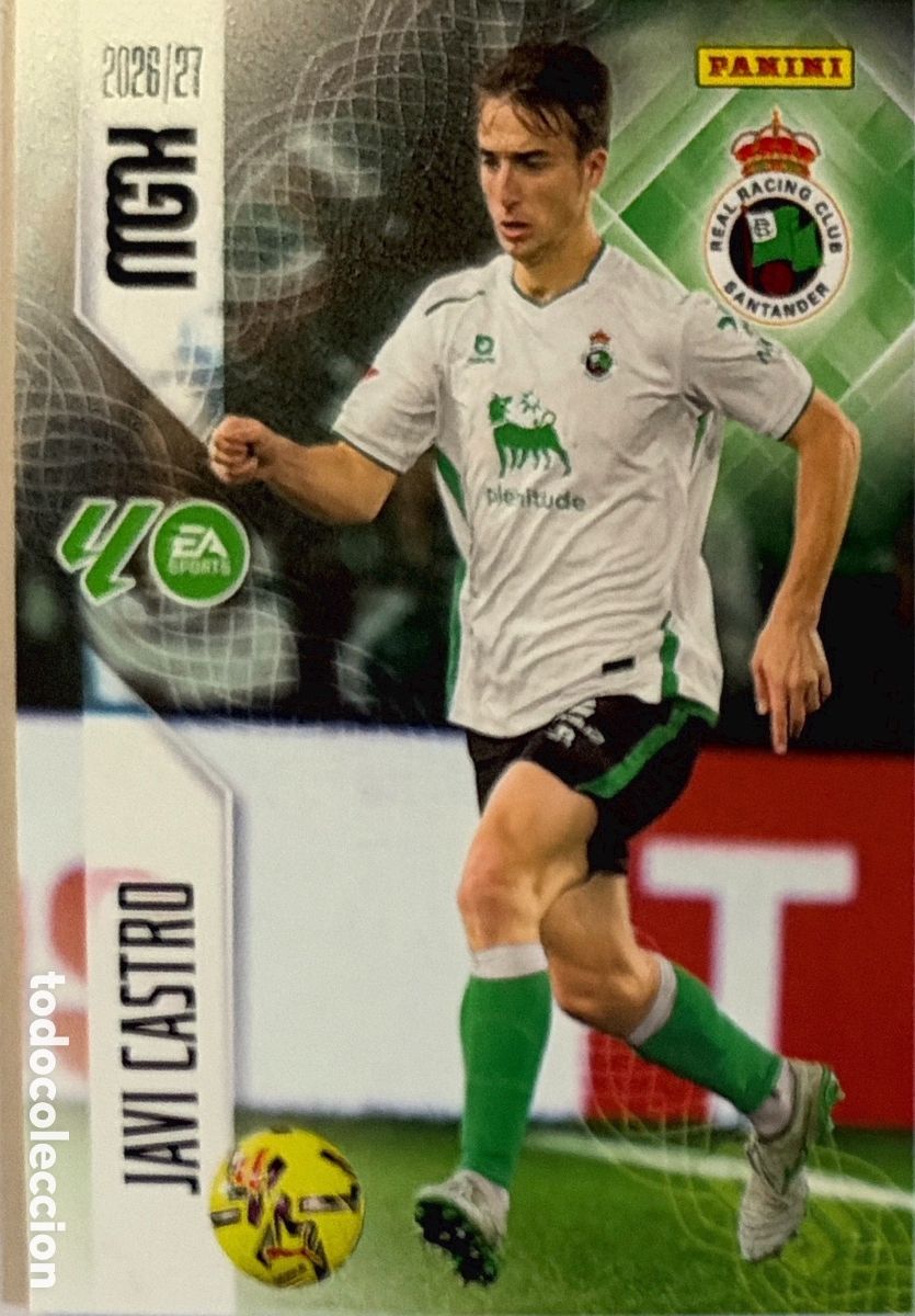 Football Stickers: 277 Javi Castro (RACING SANTANDER) - MEGACRACKS 2026/27 (PANINI)