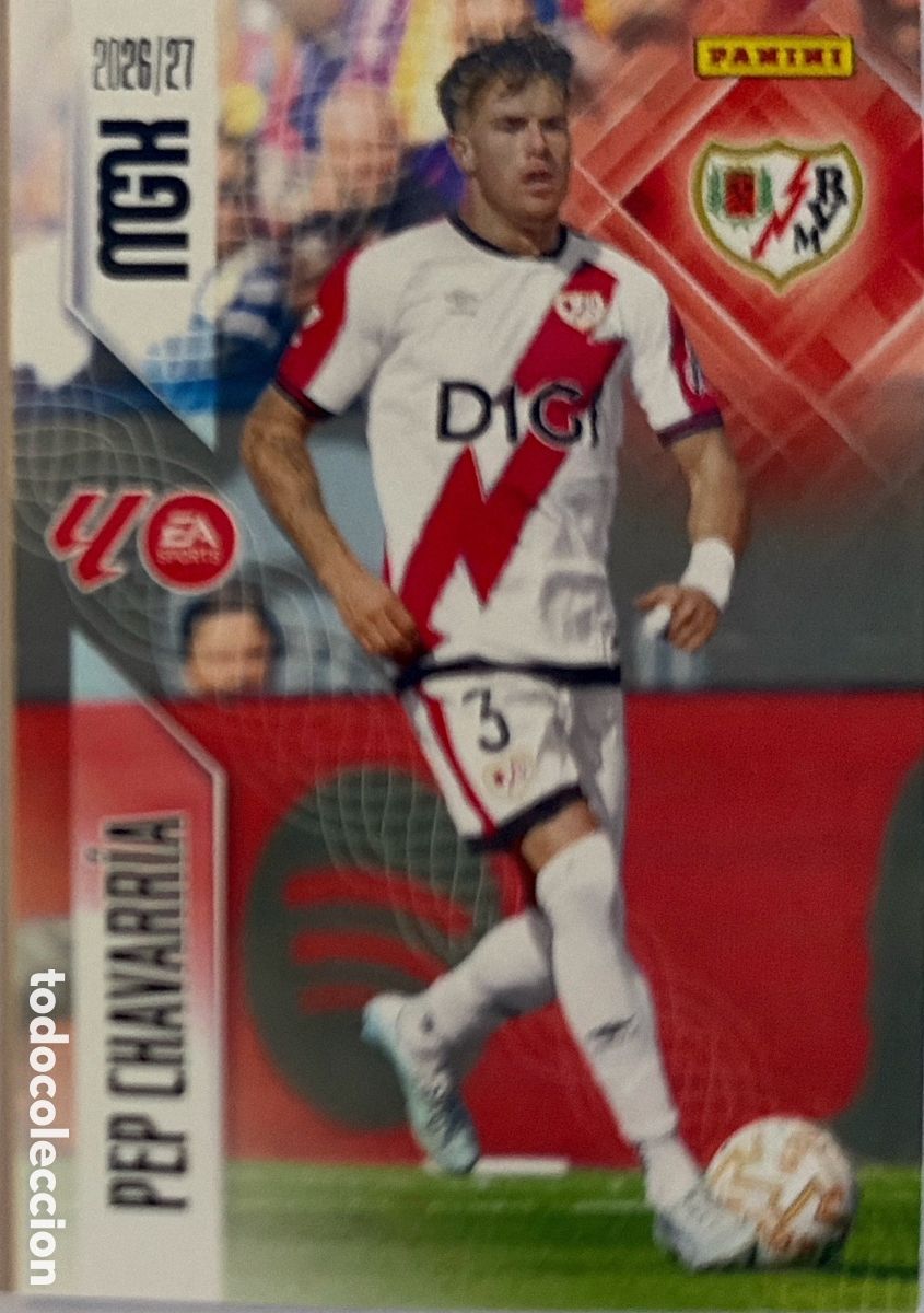 Football Stickers: 297 Pep Chavarr&iacute;a (RAYO VALLECANO) - MEGACRACKS 2026/27 (PANINI)