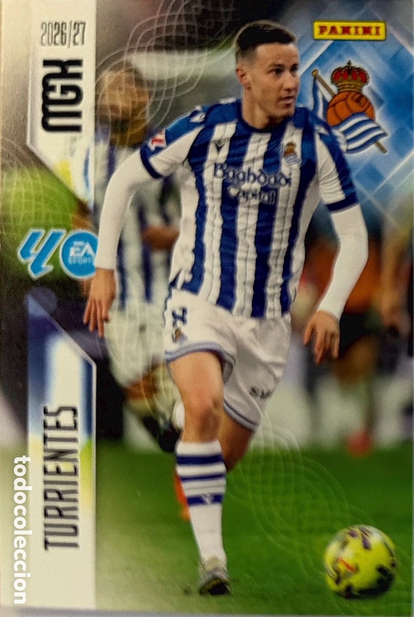 Football Stickers: 316 Turrientes (R. SOCIEDAD) - MEGACRACKS 2026/27 (PANINI)