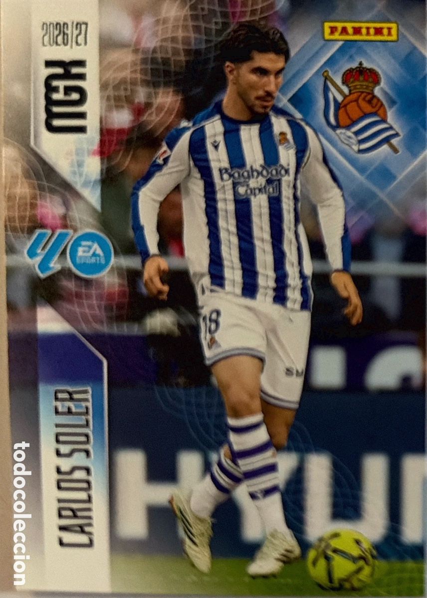 Football Stickers: 319 Carlos Soler (R. SOCIEDAD) - MEGACRACKS 2026/27 (PANINI)
