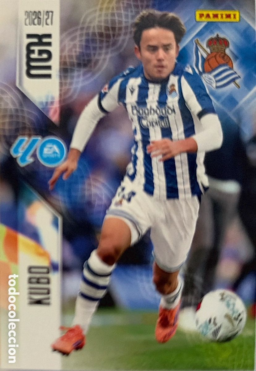 Football Stickers: 323 Kubo (R. SOCIEDAD) - MEGACRACKS 2026/27 (PANINI)