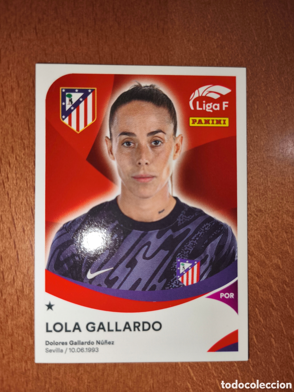 Football Stickers: Lola Gallardo n&deg;24 liga femenina f 24/25 Atl&eacute;tico De Madrid femenino