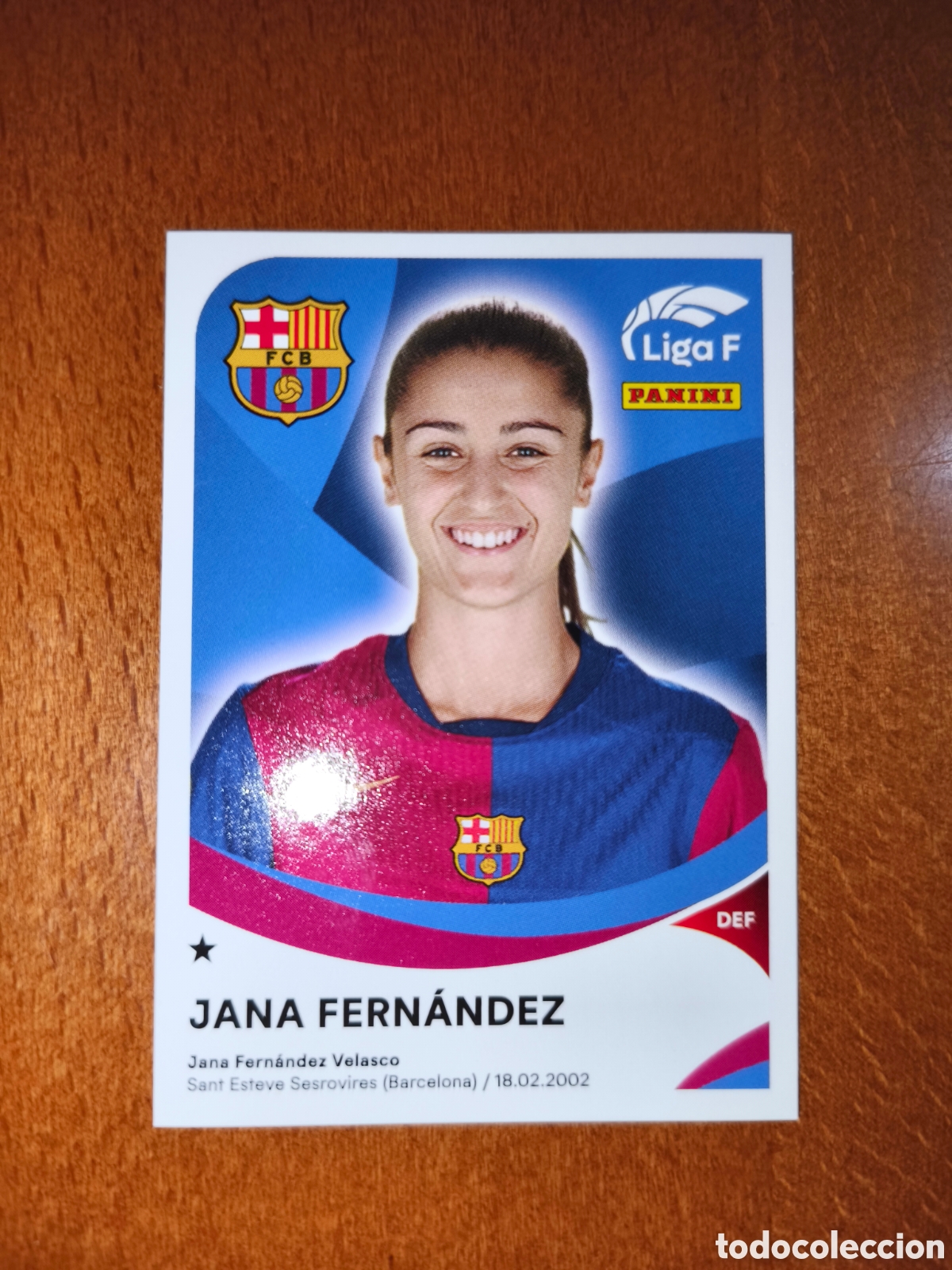 Football Stickers: Jana Fern&aacute;ndez n&deg;47 B liga femenina F 24/24 Barcelona