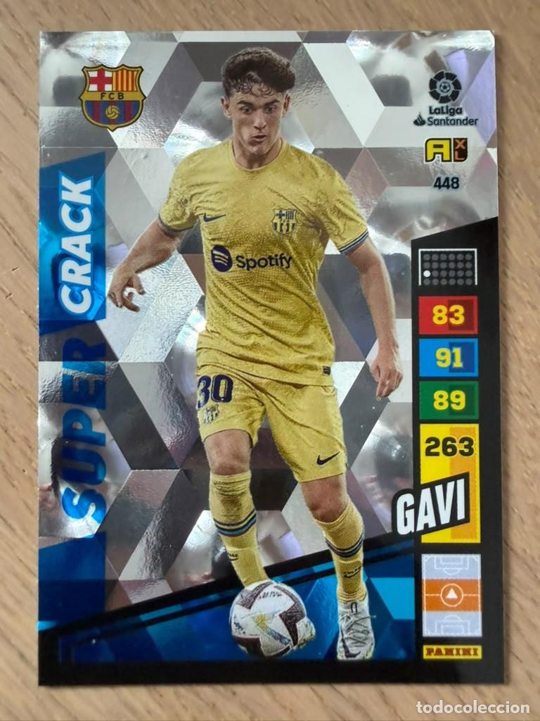 Cromos de f&uacute;tbol: 448 GAVI SUPER CRACK BARCELONA 22 23 2022 2023 LIGA SANTANDER PANINI ADRENALYN XL CARD