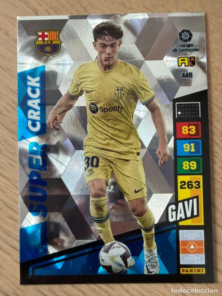 Cromos de f&uacute;tbol: 448 GAVI SUPER CRACK BARCELONA 22 23 2022 2023 LIGA SANTANDER PANINI ADRENALYN XL CARD