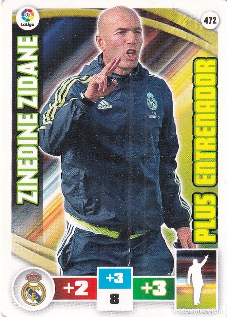 Cromos de f&uacute;tbol: FICHA N&ordm; 472 ZINEDINE ZIDANE - ADRENALYN 15 16 - PANINI 2015 - 16 - CROMO - PLUS ENTRENADOR