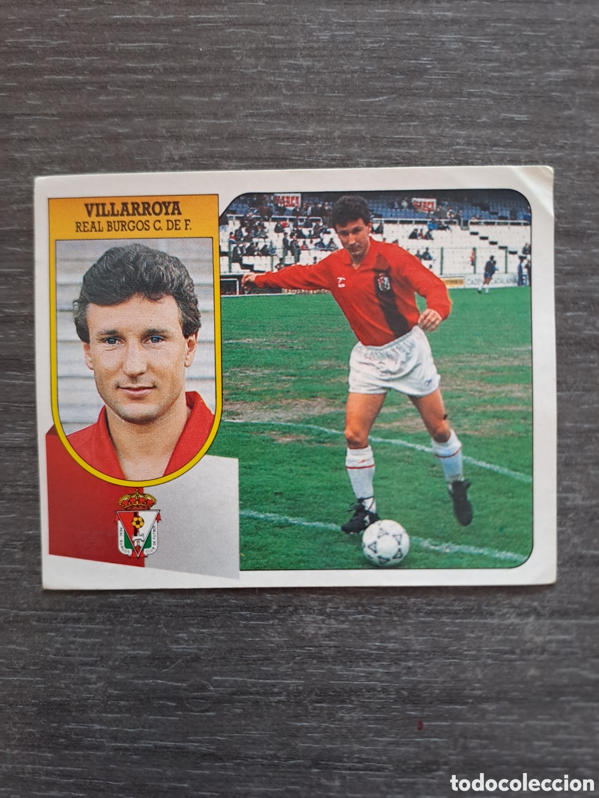 Cromos de f&uacute;tbol: LIGA ESTE LIGA ESTE 91-92 &mdash; VILLARROYA BAJA Cromo original de Villarroya, jugador del Burgos