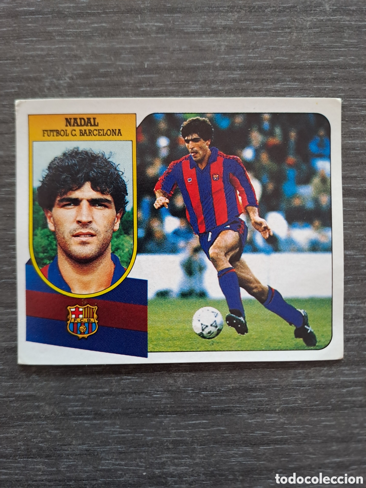 Cromos de f&uacute;tbol: LIGA ESTE 91-92 &mdash; NADAL &mdash; BARCELONA &mdash; FICHAJE N&ordm; 1 &mdash; ADHESIVO Cromo original de Nadal