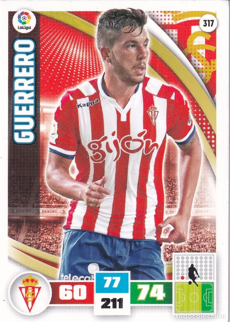 Cromos de f&uacute;tbol: GUERRERO N&ordm; 317 (SPORTING GIJ&Oacute;N) ADRENALYN XL 2015 2016 PANINI 15 16 CARD CROMO FICHA TARJETA F&Uacute;TBOL