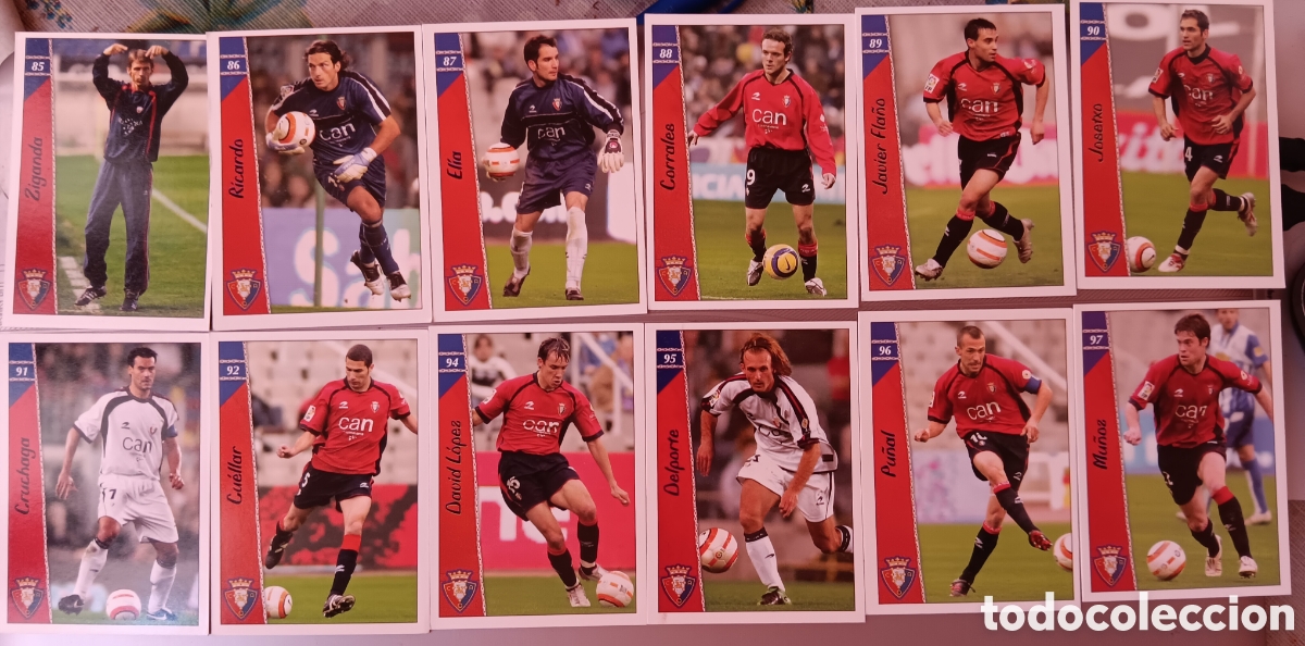 Cromos de f&uacute;tbol: MUNDICROMO 2006 2007 LAS FICHAS DE LA LIGA C.AT. OSASUNA
