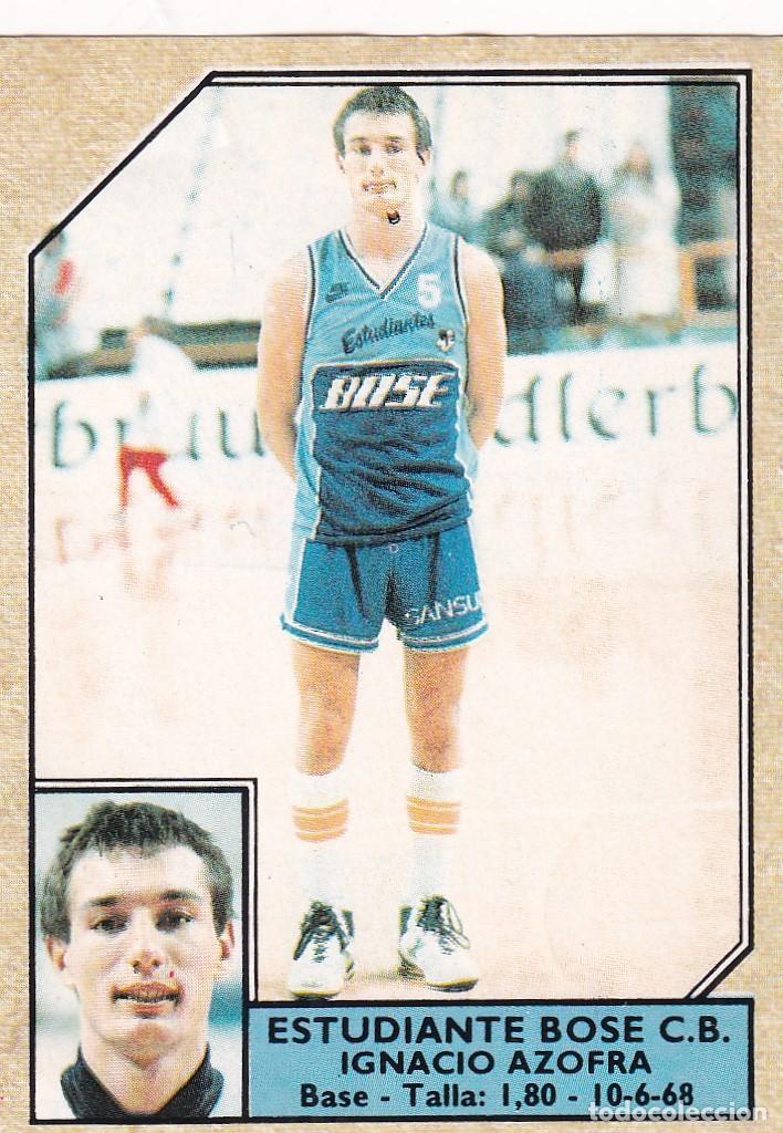 Cromos de f&uacute;tbol: CROMO DE BALONCESTO. CB ESTUDIANTES BOSE. NACHO AZOFRA 192. LIGA ACB. TEMPORADA 1990. CONVERSE.