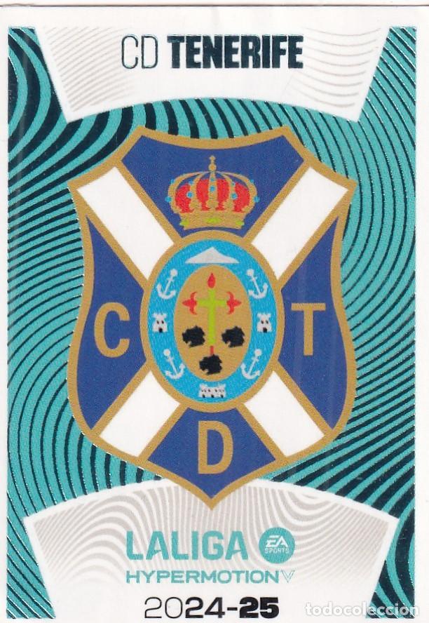 Cromos de f&uacute;tbol: CROMO ESCUDO TENERIFE 21 LA LIGA HYPERMOTION LIGA 24 25 2024 2025 ESTE PANINI NUNCA PEGADO