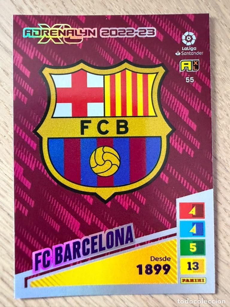 Cromos de f&uacute;tbol: 55 ESCUDO BARCELONA 22 23 2022 2023 LIGA SANTANDER PANINI ADRENALYN XL CARD