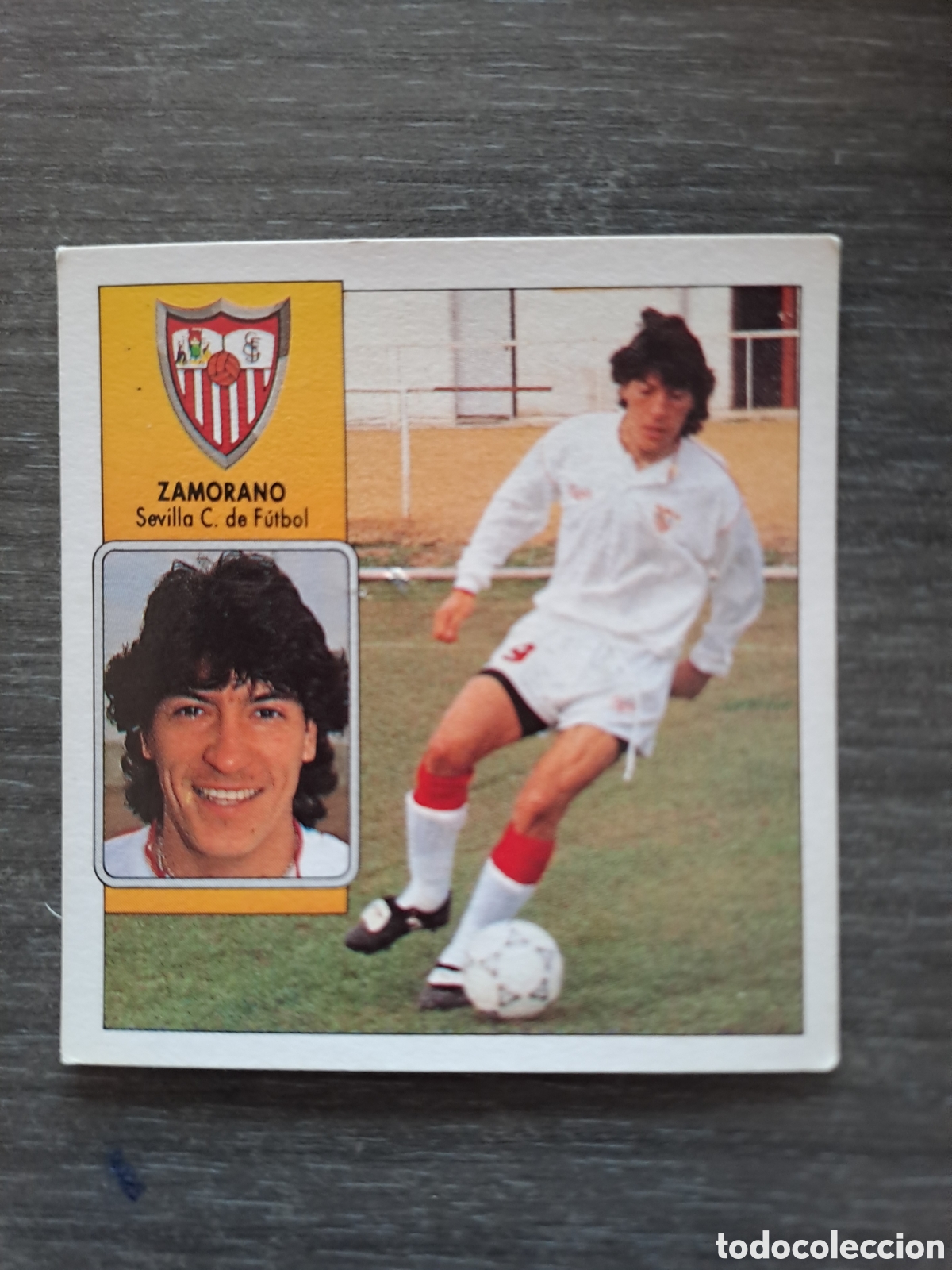 Fu&szlig;ball-Sticker: LIGA ESTE 92-93 &mdash; ZAMORANO &mdash; SEVILLA &mdash; BAJA Cromo original de Iv&aacute;n Zamorano Sevilla