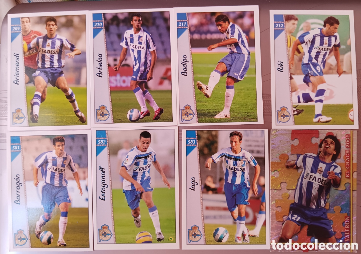 Figurine di Calcio: MUNDICROMO 2006 2007 LAS FICHAS DE LA LIGA DEPORTIVO DE LA CORU&Ntilde;A