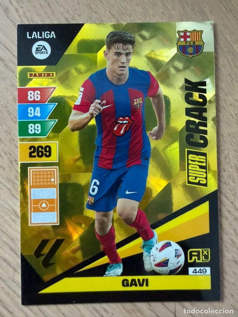 Figurine di Calcio: 449 GAVI SUPER CRACK BARCELONA 23 24 2023 2024 LIGA EA SPORT PANINI ADRENALYN XL CARD